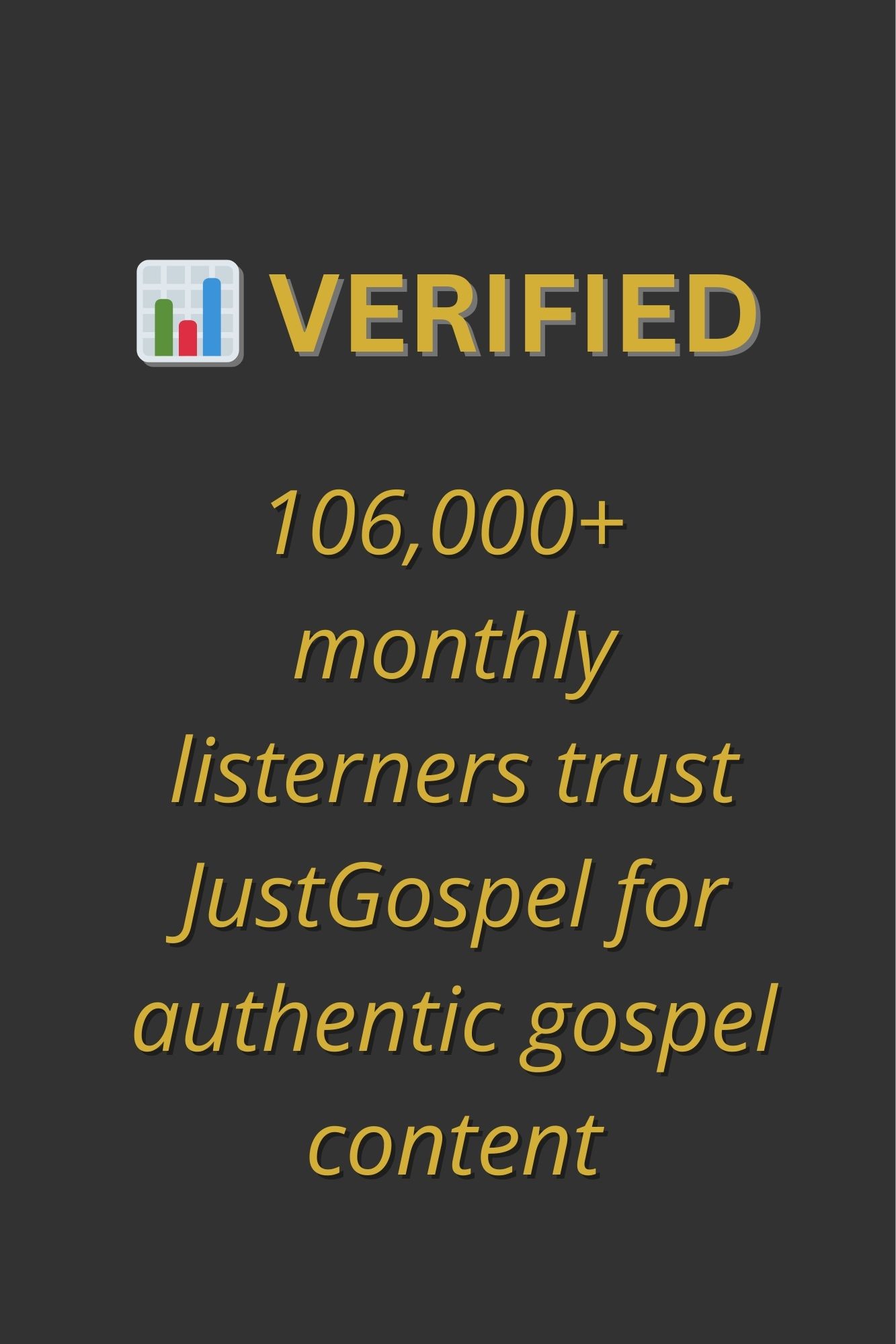 Verified 106,000 listeners